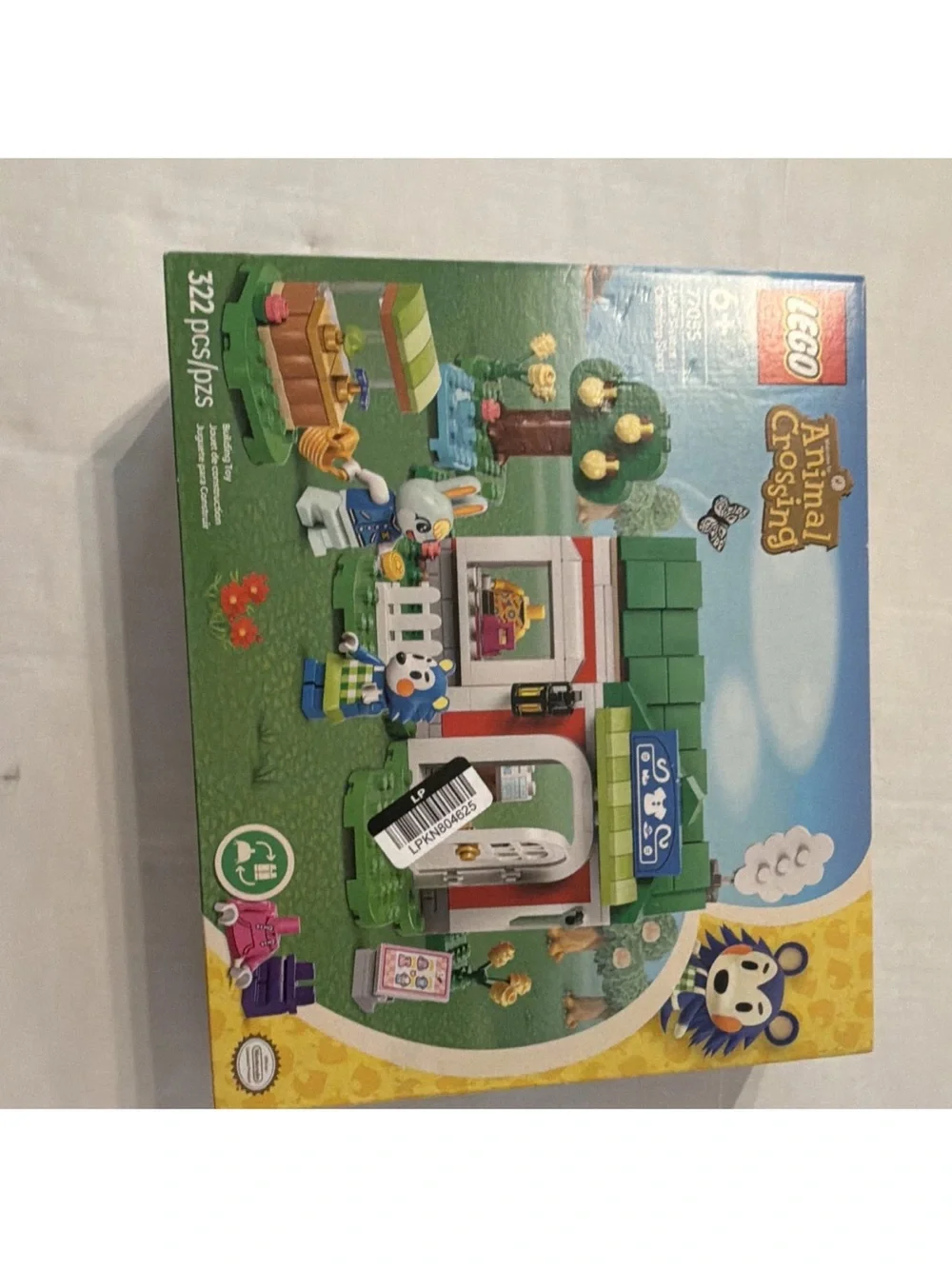 Lego Animal Crossing Green and White Clothing Shop Playset with Blue Accents